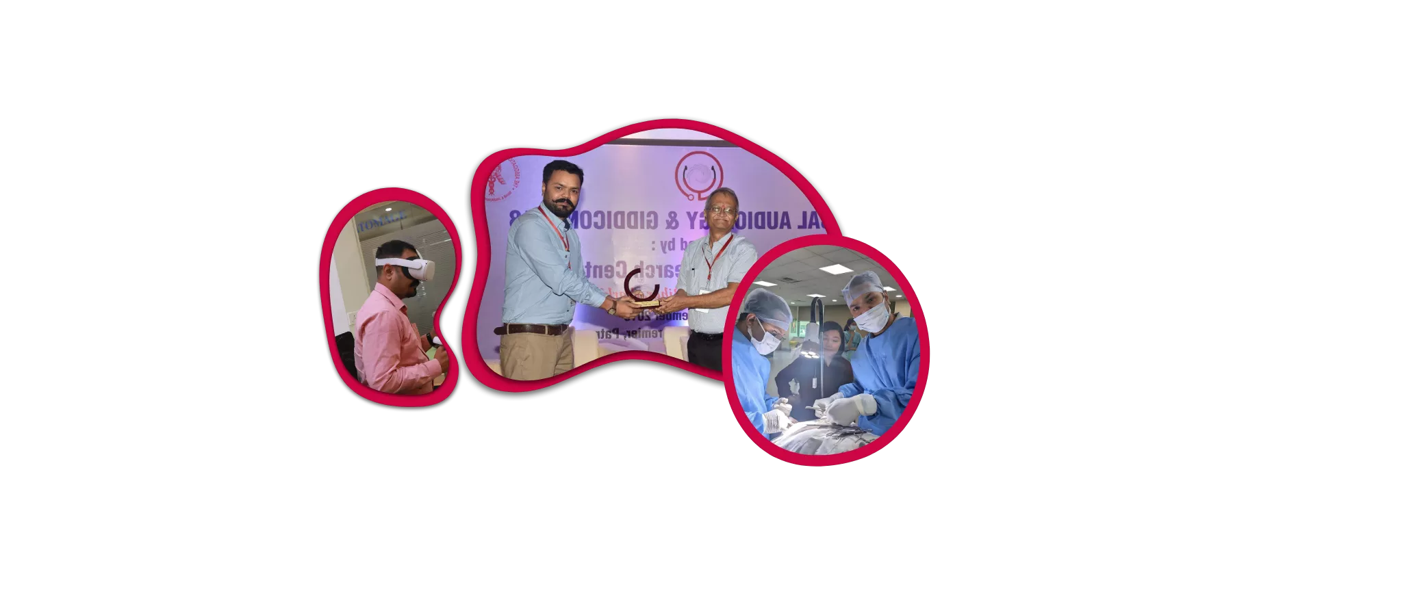 About section collage image for drprateekporwal.com showing Dr. Prateek Porwal at clinic and conference