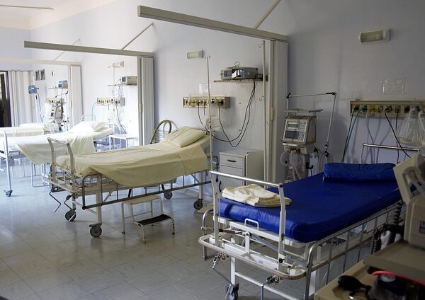 Hospital ward with multiple beds and medical equipment — Vertigo Treatment in Hardoi | Dr. Prateek Porwal, ENT