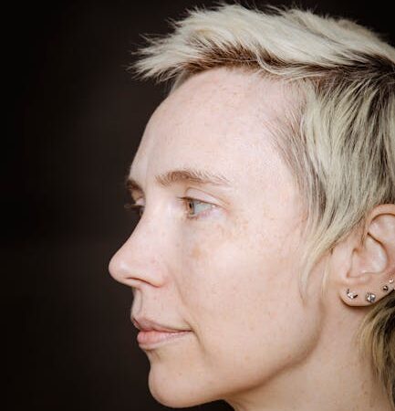 Profile of a woman's head showing her ear and nose — vestibular rehabilitation success rate | Dr. Prateek Porwal, ENT