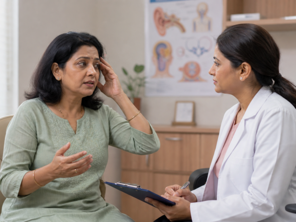 Giddiness meaning consultation with an Indian patient describing dizziness to a clinician